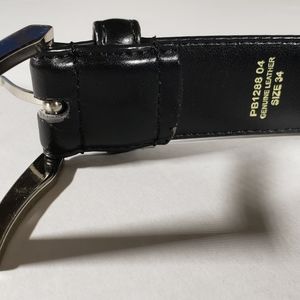 Mens black leather belt